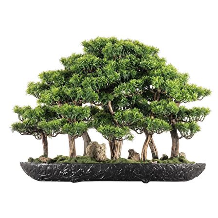 Navis Bonsai Garden - Iç Ve Dış Mekan Kullanımına Uygun Premium Kalitede Yapay Bitki 70x50 Cm