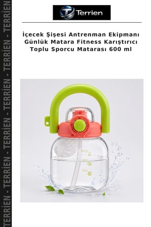 İçecek Şişesi Antrenman Ekipmanı Günlük Matara Fitness Karıştırıcı Toplu Sporcu Matarası 600 ml