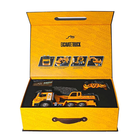 Nessiworld HJ8001-2 Kumandalı  Metal  Excavate Truck -Gepettoys