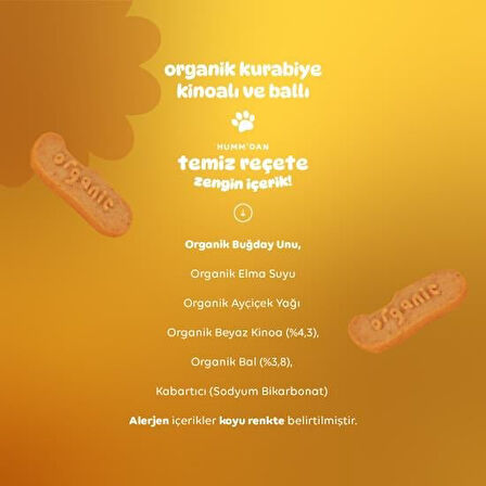 Nessiworld Humm Organik Ballı ve Kinoalı Kurabiye 55 Gr