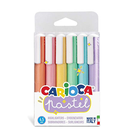 Nessiworld Carioca Pastel Renkler İşaretleme Kalemi 6'Lı