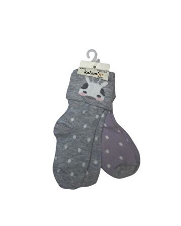 Lintan 2'li Bebek Soket Çorap K46272 Asorti