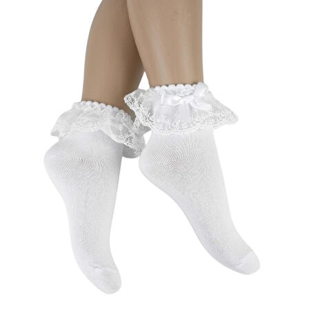 Ada Aks. Soket Çorap K22045 Beyaz