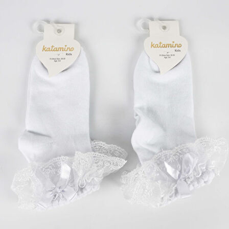 Ada Aks. Soket Çorap K22045 Beyaz