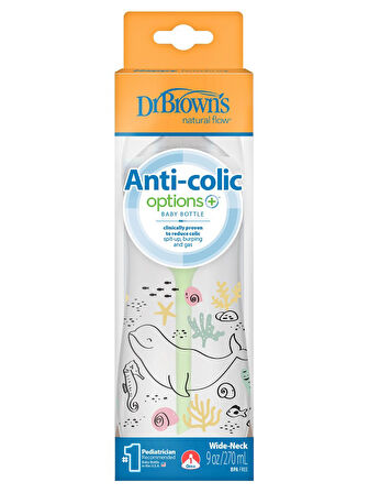 Dr.Browns Geniş Ağız PP Antikolik Options Biberon  270ml Kız
