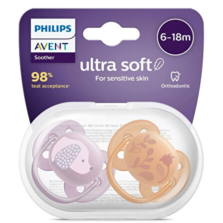 Nessiworld Philips Avent Ultra Yumuşak Emzik 6-18 Ay Kız