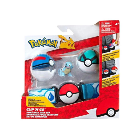 Nessiworld POK 95283-Q Pokemon Clip 'n' Go Pokeball Kemer ve Figür Seti