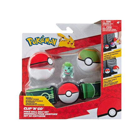 Nessiworld POK 95283-Q Pokemon Clip 'n' Go Pokeball Kemer ve Figür Seti