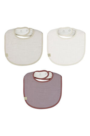 Bistyle Müslin Önlük 3'Lü 60101 Taş Ekru Antrasit