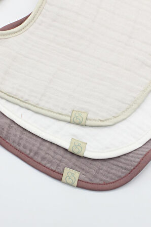 Bistyle Müslin Önlük 3'Lü 60101 Taş Ekru Antrasit