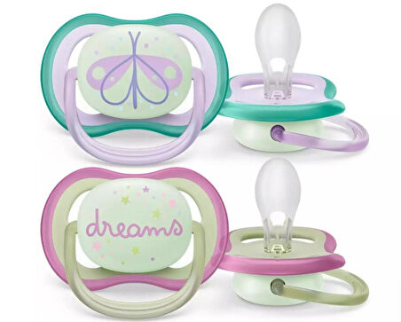 Nessiworld Philips Avent Ultra Air Gece Emzik 0-6 Ay Kız