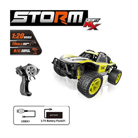 Nessiworld SYR-66764MA Kumandalı  2.4Ghz Şarjlı 1:20 Storm Drift Araba