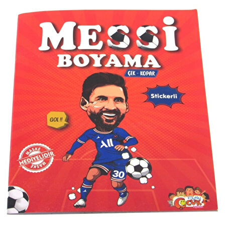 Nessiworld Messi Çıkartmalı Maskeli Boyama Kitabı