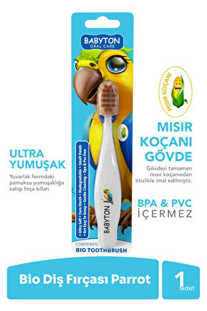 Nessiworld Nessiworld Babyton Bio Ultra Yumuşak Çocuk Diş Fırçası Papağan