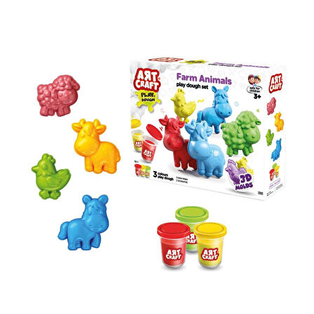03993 Art Craft Çiftlik Hayvanları Hamur Set 168 Gr -Fentoys