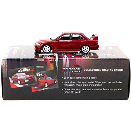 WorNessiWorld 1/64 Mitsubishi Lancer GSR Evolution II Red with Cards