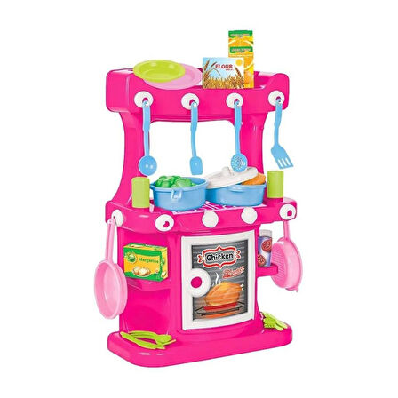 Nessiworld 03 335 Hamarat Ayaklı Mutfak Seti Pembe -Pilsan Oyuncak