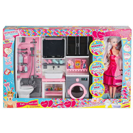 OYD-02393 Bebek ile Banyo Seti Oyun Zamanı -Oydaş Oyuncak