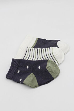 NessiWorld 3'Lü Penye Erkek Soket Çorap BS10111 Antrasit