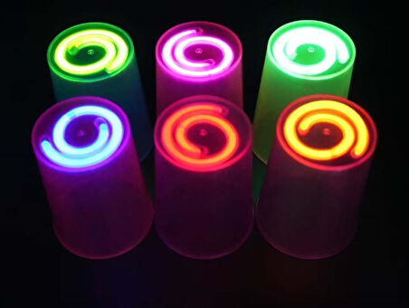 Nessiworld Karanlıkta Yanan Gece Işığı Mega Glow Bardaklar 8 Adet 8.5 x 10.5 cm