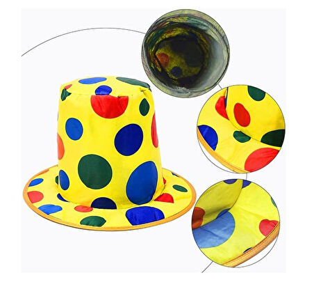 Nessiworld Palyaço Şapkası Rengarenk Puantiyeli 19 cm