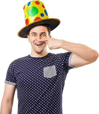 Nessiworld Palyaço Şapkası Rengarenk Puantiyeli 19 cm