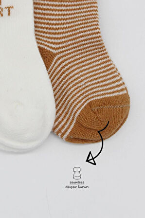 Nessiworld Bistyle Big Heart Penye Soket Çorap 2'Li BS10117 Hardal