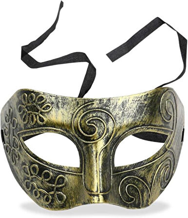 Nessiworld Altın Eskitme Yüz Maskesi - Antik Tarz Balo Maskesi
