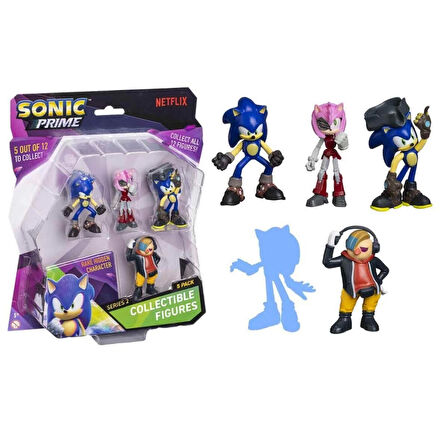 Nessiworld Sonic Prime 5 li Figür Seti S2 Kulaklıklı Doktor Don'T