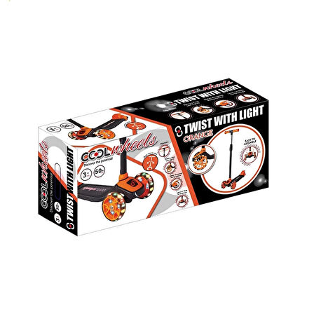 Nessiworld Cool Wheels Işıklı Twist Scooter Turuncu