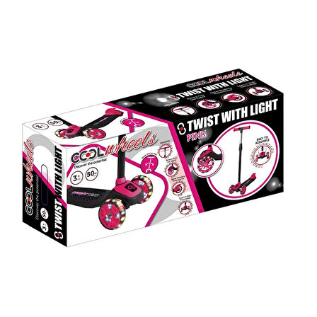 Nessiworld Cool Wheels Işıklı Twist Scooter Pembe