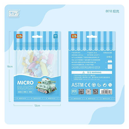 Nessiworld LZ8618 LOZ Blok Oyuncak Mini Poşet -Vagonlife