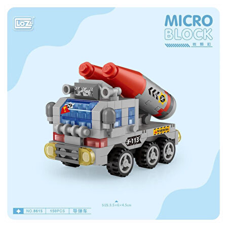 Nessiworld LZ8615 LOZ Araba Blok Seti Mini Poşet 150 Parça -Vagon life