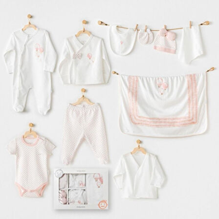 Nessiworld Andywawa AC25551 Newborn Set Pınk Baloons 10'Lu Hastane Çıkışı Ekru
