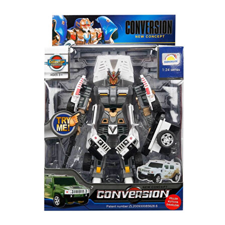 Nessiworld 1:24 Sesli ve Işıklı Dönüşebilen Robot 22 cm