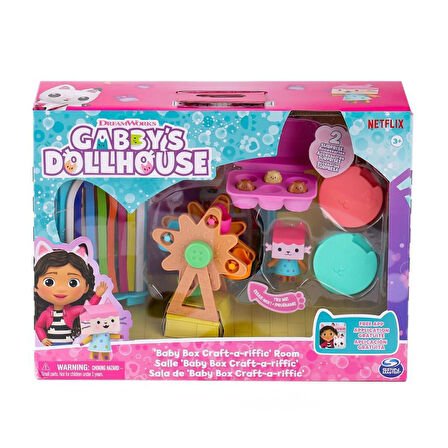 Nessiworld 69300 Gabbys Dollhouse Baby Box Cat Craft-a-Riffic Room Gabby Kedi Riffic Odası