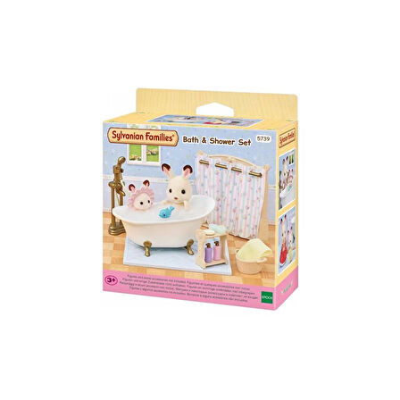Nessiworld 5739 Sylvanian Families Banyo ve Duş Seti (figürler dahil değildir) +3 yaş