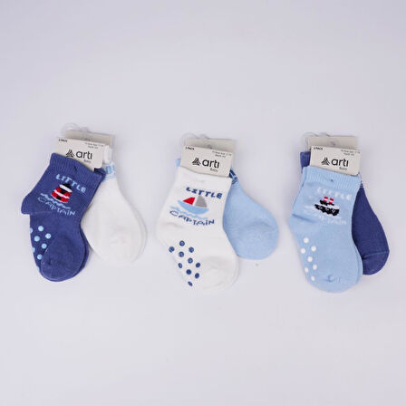 Katamino Filip 2'li Abs'li Erkek Bebek Soket Çorap K44143 Asorti