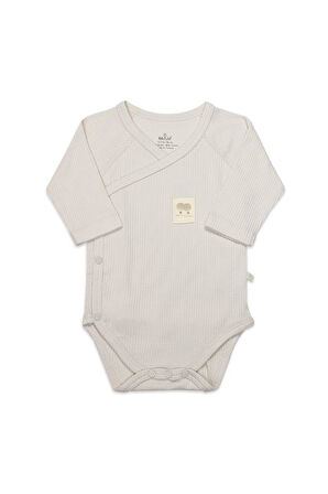 Bistyle Organic Modal Flying Balloons Kruvaze Uzun Kol Body BS17121 Bej