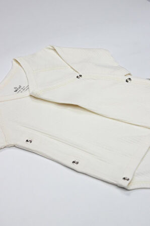 Bistyle Organic Modal Flying Balloons Kruvaze Uzun Kol Body BS17121 Ekru