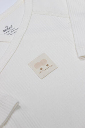 Bistyle Organic Modal Flying Balloons Kruvaze Uzun Kol Body BS17121 Ekru