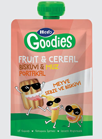 Hero Goodies Muz Portakal Bisküvi Havuç 100 Gr
