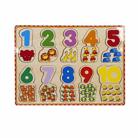 1006609 Tahta Bultak Rakamlar Hayvanlı