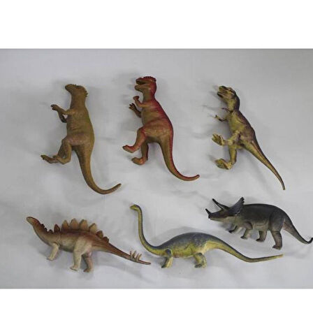 SH-9001-Vardem Poşetli 6Pcs 8 İnch Çiftlik Hayvan ve Dinozor Set