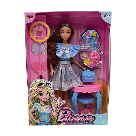 Nessiworld WG66956 -Vardem Kutulu Güzellik Masalı Çantalı Bebek Set 11,5 inç