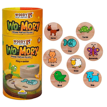Woody Wo-Mory Ahşap Hafıza Oyunu