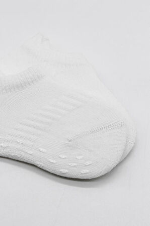 Bistyle 2'Li Sneakers Kaymaz Basic Penye Çorap BS20103 Beyaz Beyaz