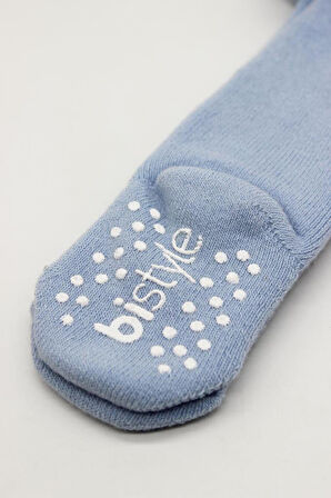 Bistyle Tekli Kaymaz Basic Külotlu Çorap BS50501B Mavi