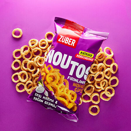 Züber Noutos Fırın Nohut Cipsi 55 Gr Ekşi Krema ve Soğan