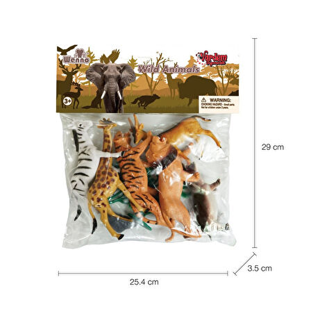 Nessiworld 9115,9116,9117 Poşette 9 parça Hayvan Seti